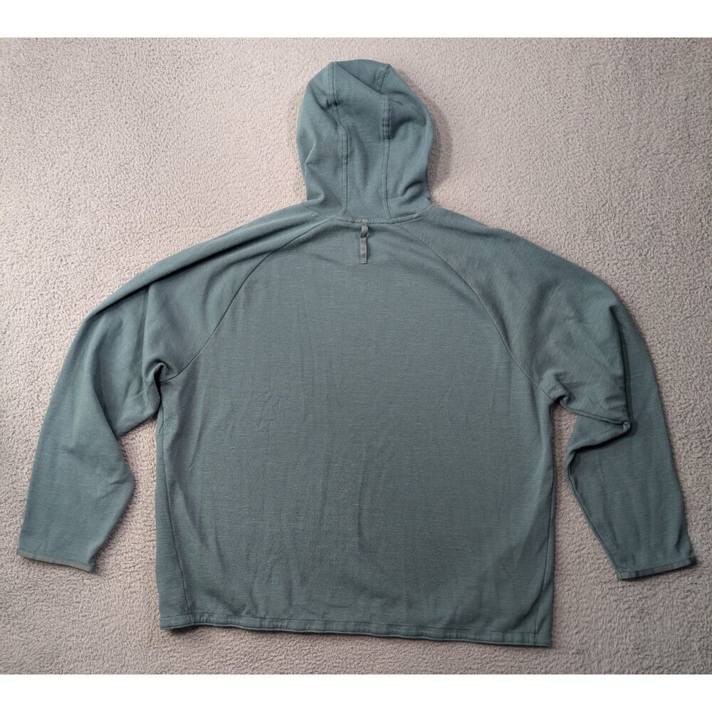LL Bean Hoodie Mens XXL Slightly Fitted Green 2XL Hooded Pullover Stretch - Picture 2 of 13